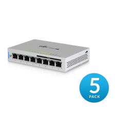Ubiquiti US-8-60W-5-EU 8 PoE (Gen1) 8-port Layer 2 PoE Switch - 5 Pack